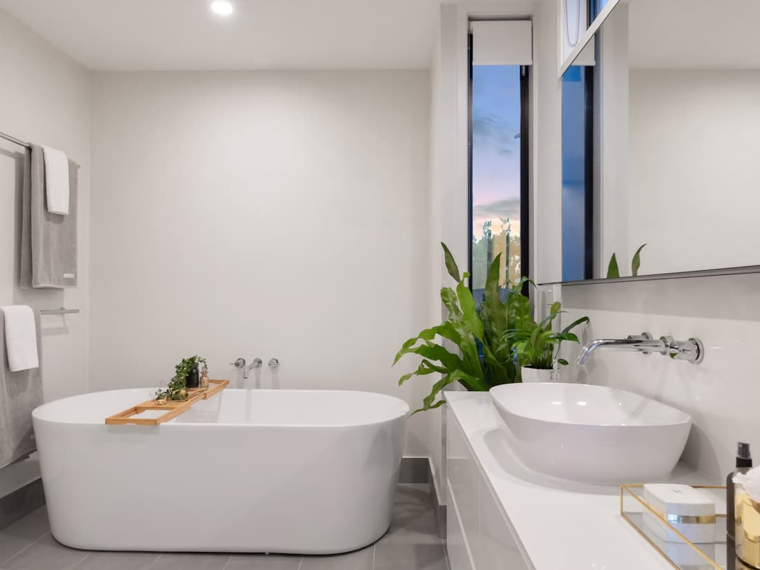 Modern attached bathroom with premium fittings