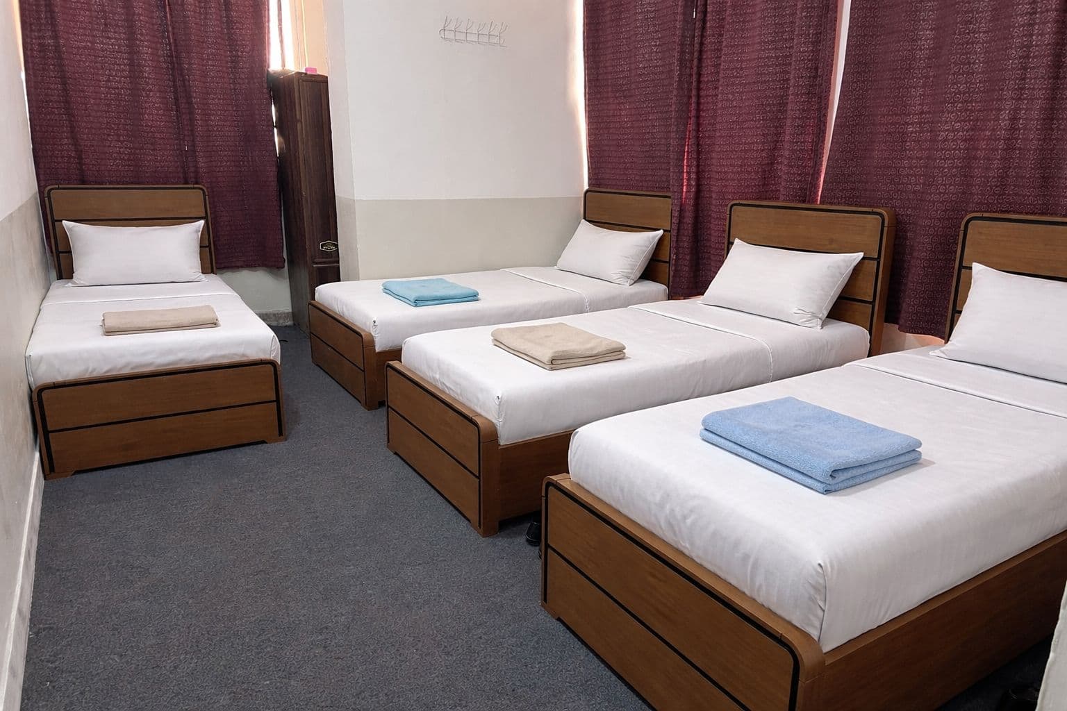 comfortable living in our Four Seater VIP Luxury Room, designed for students and professionals. The room features comfortable beds, spacious cupboards, and a clean environment to ensure a pleasant and productive stay