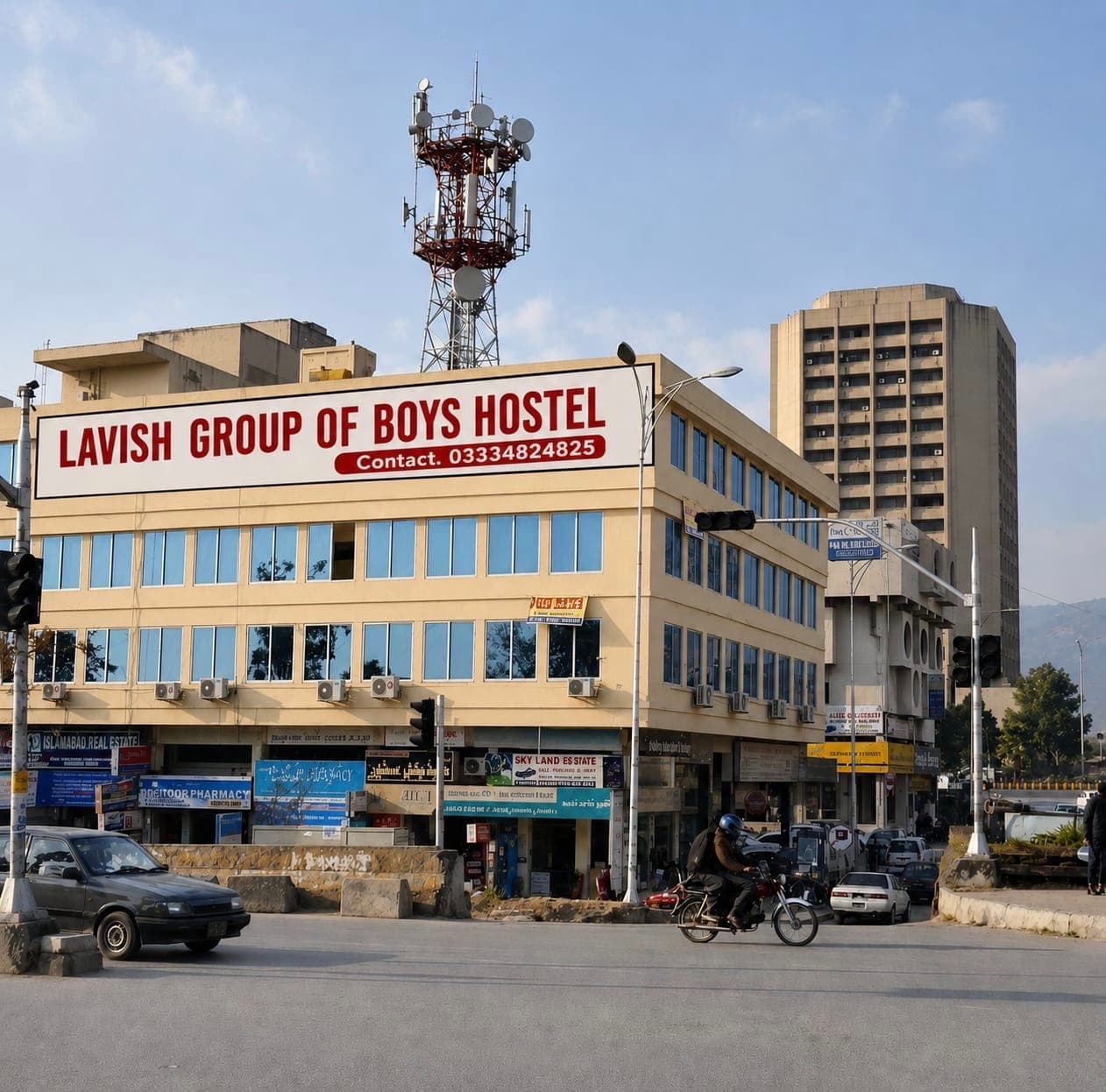Lavish Boys Hostel building in Blue Area, Islamabad